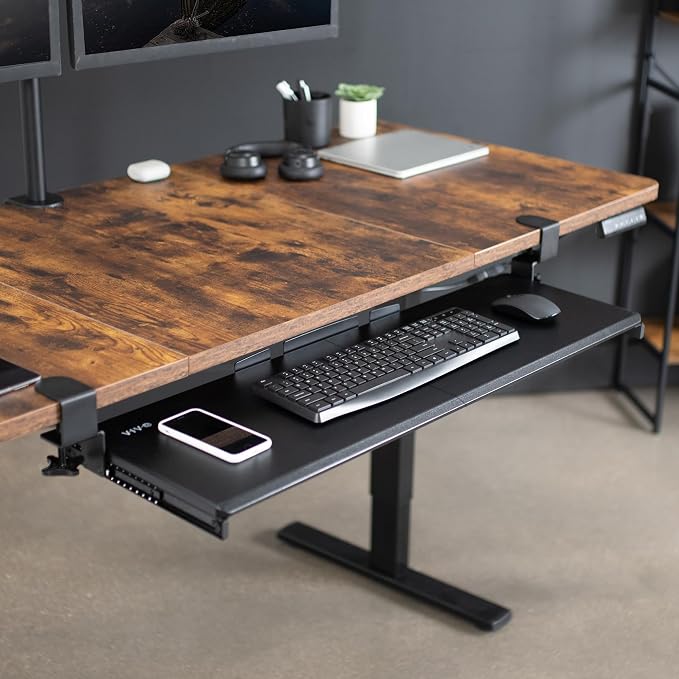 VIVO Black Extra Large 34 x 11 in Under Desk Keyboard Tray, MOUNT-KB15EB | - Image 2