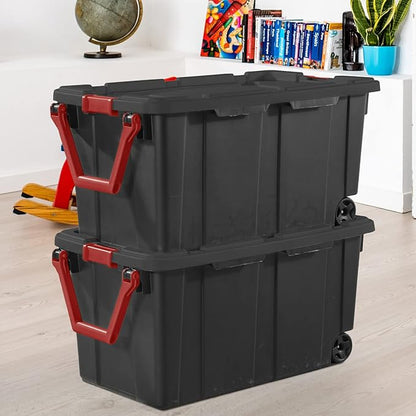 Storage Bins 40 Gallon Heavy-Duty Plastic Storage Bins, 2 Pack Container Totes - Image 5