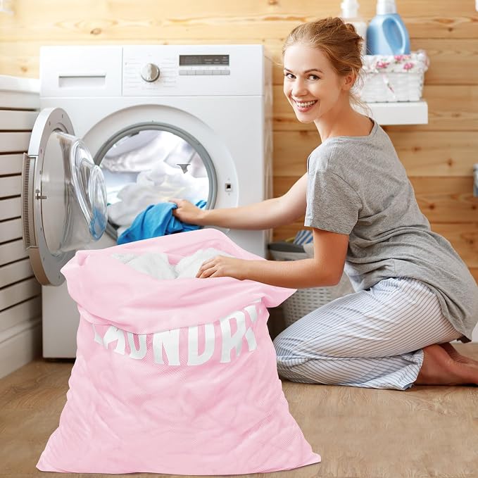 2 Pack Large Mesh Laundry Bag, Heavy Duty Laundry Bags - Image 8
