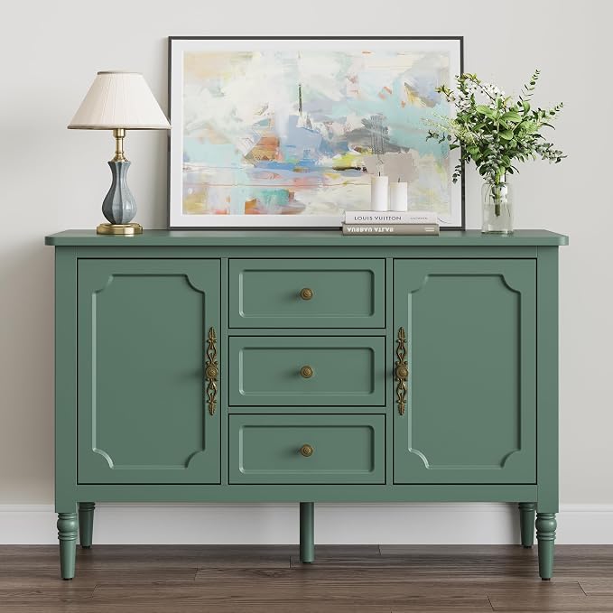 RoyalCraft Buffet Cabinet with 2 Doors & 3 Drawers, Vintage Sideboard with - Image 9