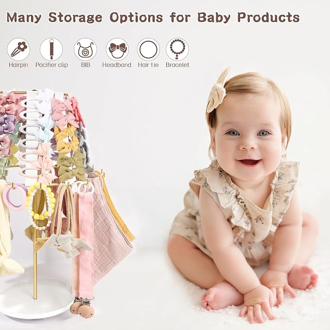 POVETIRE Headband Holder Bow Organizer - Image 4