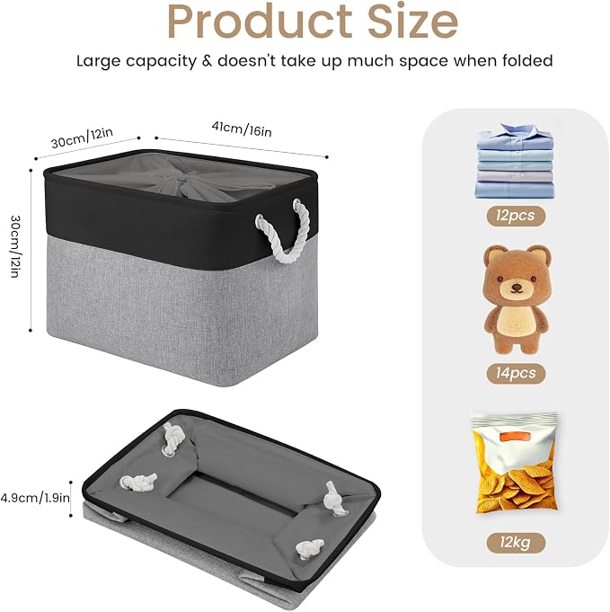 16x12x12 In Foldable Fabric Large Storage Bins - Image 4
