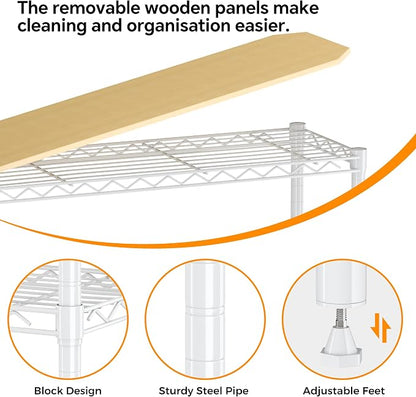 Homeiju 3-Shelf Storage Rack, Heavy Duty - Image 5