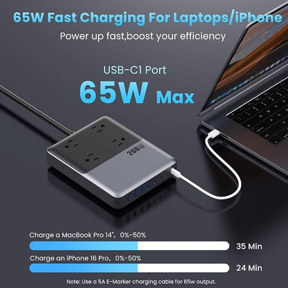 12-in-1 Charging Station USB C Power Strip - Image 4