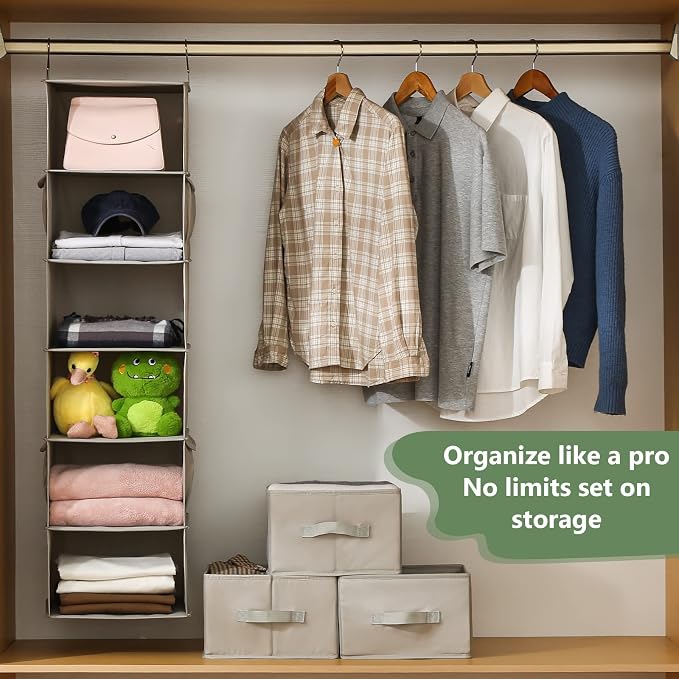 6-Shelf Hanging Closet Organizer - Image 3