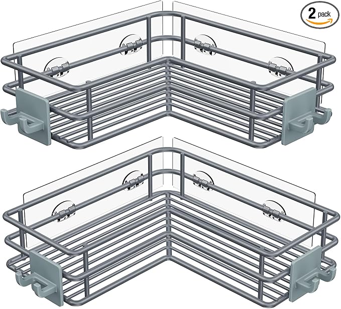 Nieifi Adhesive Corner Shower Caddy Shelf Basket Rack by Nieifi