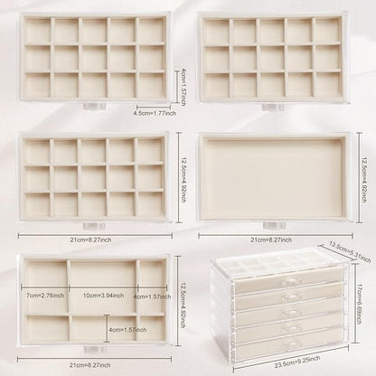 GUOER 5 Drawers Clear Jewelry Box - Image 5