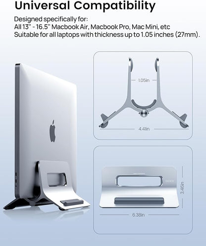 SODI Vertical Laptop Stand for Desk, Gravity Auto Lock Vertical MacBook Stand - Image 8