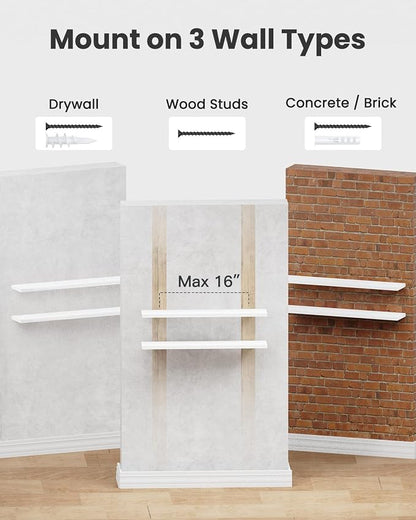 AMADA HOMEFURNISHING Floating Shelves Wall Mounted, 32 x 7 Inch Wall Shelves - Image 8