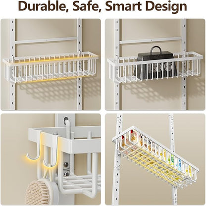 POKIPO 9 Tier Over The Door Pantry Organizer, 2 in 1 Wall Mount or Hanging - Image 4