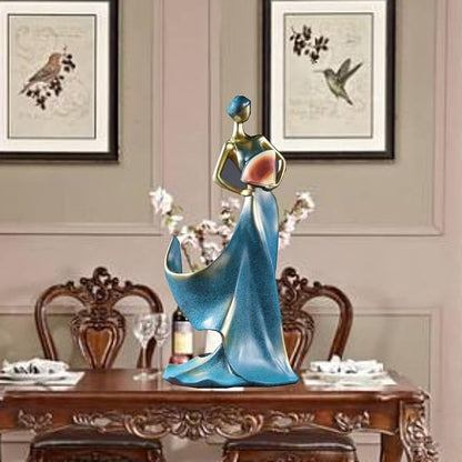 Wine Rack, Beauty Lady Wine Bottle Holder, Countertop Wine Holder Stand - Image 5