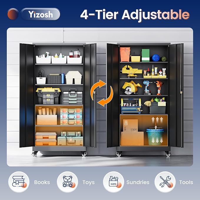 Yizosh Metal Garage Storage Cabinet - Image 5