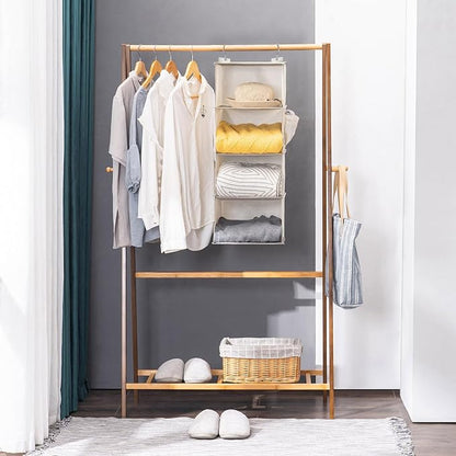 YOUDENOVA Hanging Closet Organizer, 4-Shelf Closet Hanging Storage Shelves - Image 4