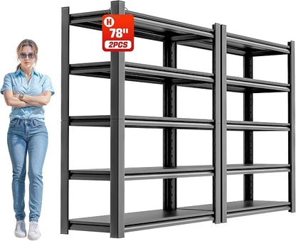 Garage Shelving Heavy Duty, 5 Tier Metal Storage Shelf Unit by OLLRRACT