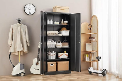 Metal Storage Cabinet with Adjustable Shelves, Garage Storage Cabinets with - Image 8
