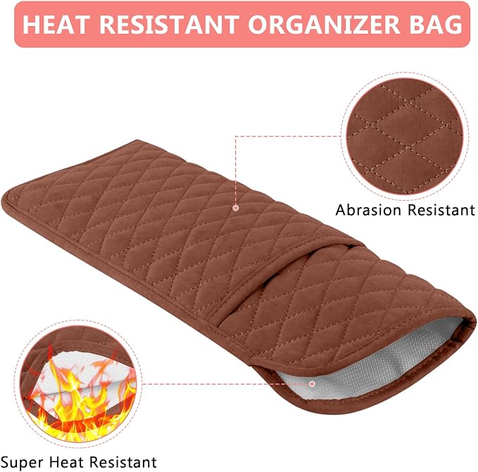 Heat Resistant Hair Tools Organizer Bag Portable Travel Storage Cover Pouch - Image 3