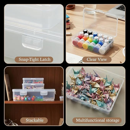 Jetec 6 Pieces Mini Plastic Clear Beads Storage Containers Box - Image 7