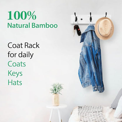 Wooden Coat Rack, Wall-Mounted Organizer - Image 5