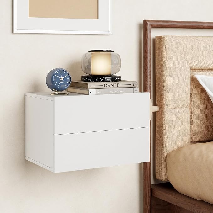 KOMFOTT Floating Nightstand, Wall Mounted Night Stand by KOMFOTT