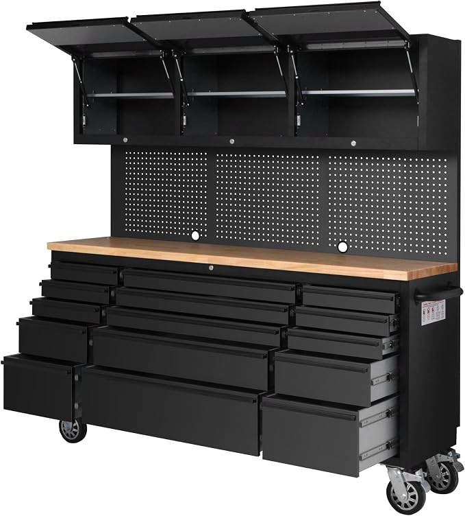 CT Copper Tailor 72-inch Tool Chest Cabinet Rolling Garage Workbench - Image 8