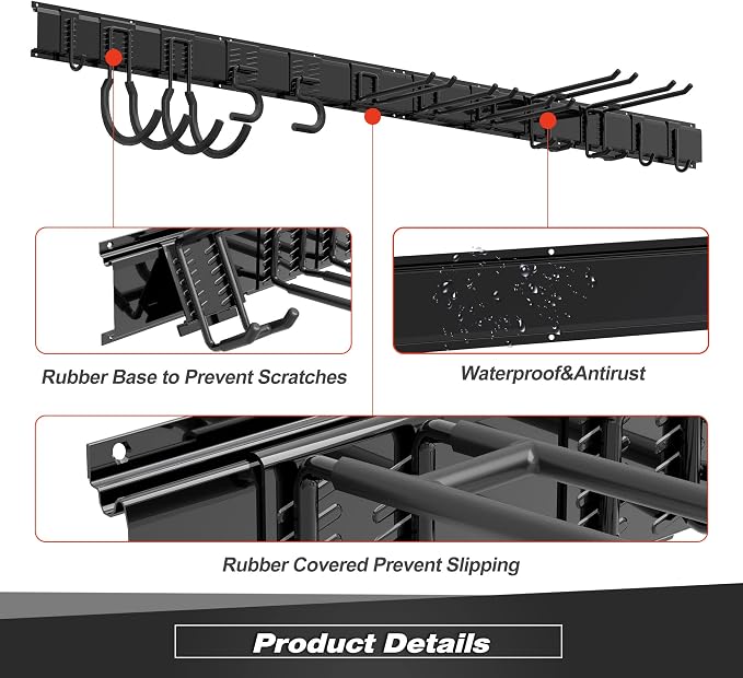 Garage Tool Storage Rack, Heavy Duty Garage Storage Organizer Rack System Wall - Image 4