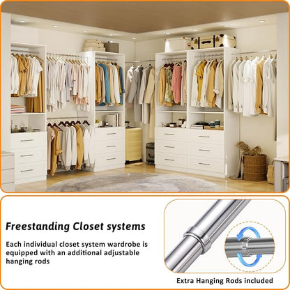 Closet System with Drawers, 2FT Closet Organize System with 3 Drawers & 2 - Image 11