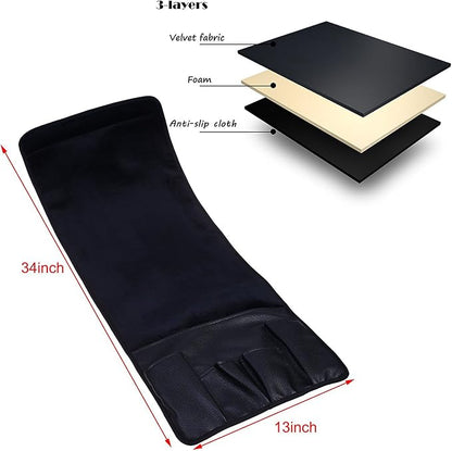Wanty Velvet Sofa Couch Chair Armrest Soft Caddy Organizer Holder - Image 2