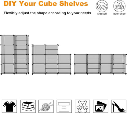 AWTATOS Closet Organizer 8 Cube Storage Shelves Clothes Organizers Stackable - Image 6