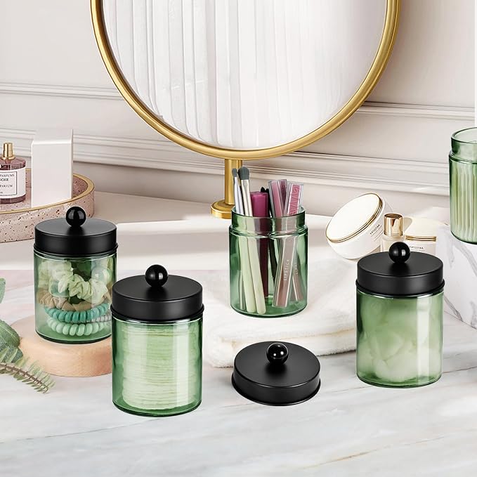 Amolliar Sage Green Apothecary Glass Jar - Image 5