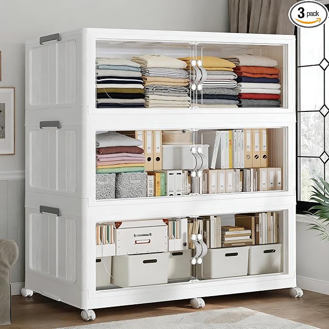 720QT Extra Large Stackable Storage Bins by QAVABIN