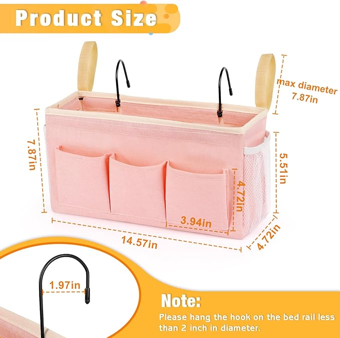 Bedside Caddy Bedside Organizer Bedside Storage Caddy - Image 3