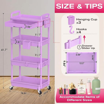 Goovilla Rolling Makeup Organizer Cart - Image 2
