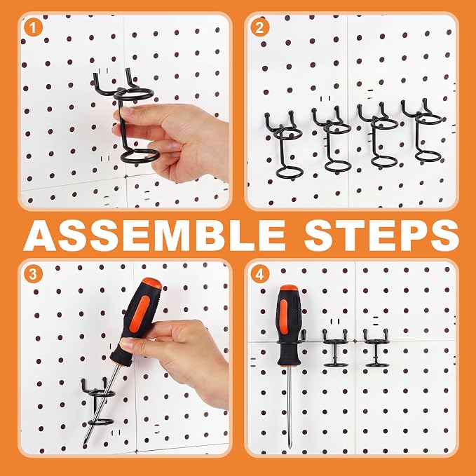Ripeng 12 Pcs Screwdriver Organizer Tool Holders Multi-tool Holder Double-ring - Image 4
