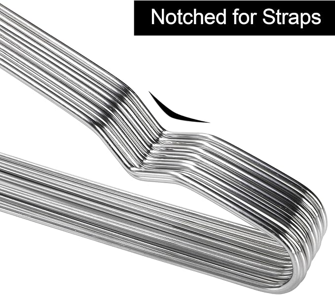 Tosnail 50 Pack Stainless Steel Strong Wire Metal Hangers Heavy Duty Clothes - Image 4