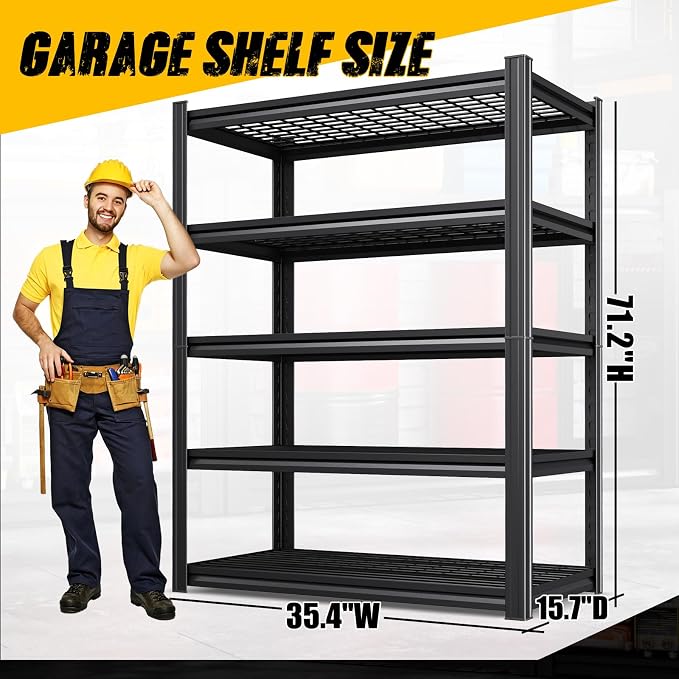 4-Pack Heavy Duty Garage Shelving - Image 2
