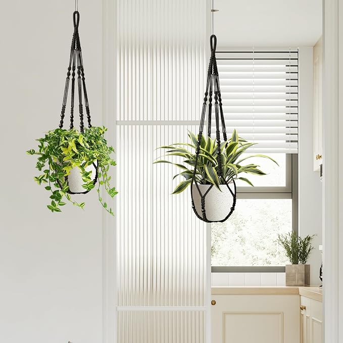 LEWESU Macrame Plant Hanger Indoor Set of 2 - Image 5