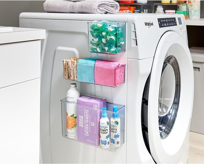 iDesign Magnetic Medium Clear Plastic Organizer Bins - Image 5