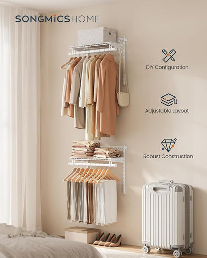 SONGMICS HOME Closet System, Closet Insert Organizer, 2 ft, Adjustable Metal - Image 2