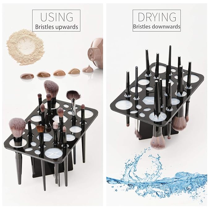 Brush Drying Rack, Brushes Dryer, Collapsible 28 Slot Acrylic Brush Holder - Image 4