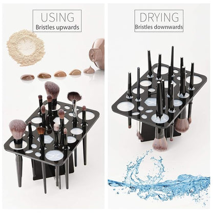 Brush Drying Rack, Brushes Dryer, Collapsible 28 Slot Acrylic Brush Holder - Image 4