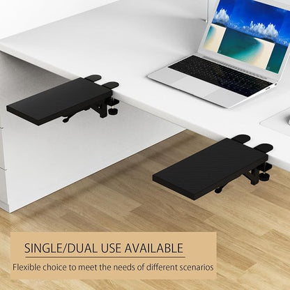 Sisyphy Ergonomics Desk Extender Tray, 11.8x5.9" Punch-Free Clamp on, Foldable - Image 8
