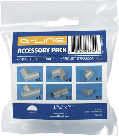 D-Line Medium Cable Raceway Accessory Pack, Join 1.18in x 0.59in Cord Cover - Image 4