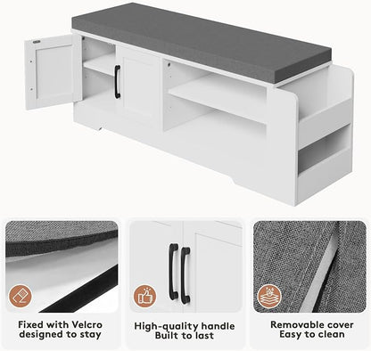 GRUSIGN 39.6" Shoe Storage Bench - Image 8