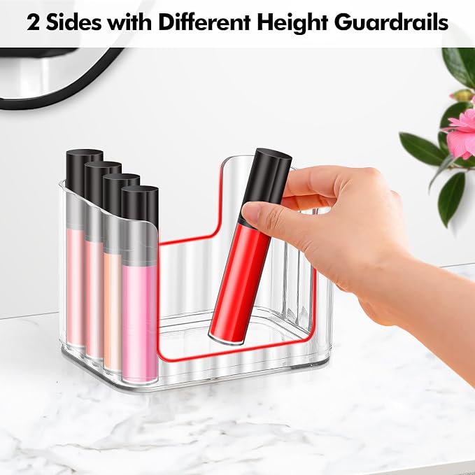 Poeland 2 Pack Stackable Makeup Organizer Tray, Medicine Cabinet Organizer - Image 3