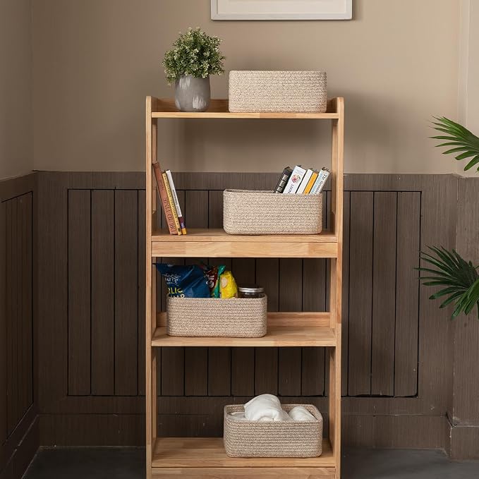 4 Pack Small Storage Shelf Baskets - Image 2