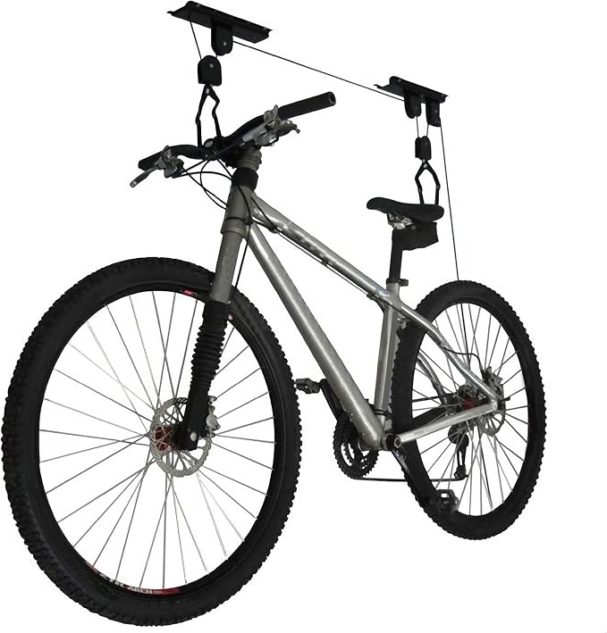 Bike Hanger - Overhead Hoist Pulley System - Secure Garage Ceiling Storage by - Image 7