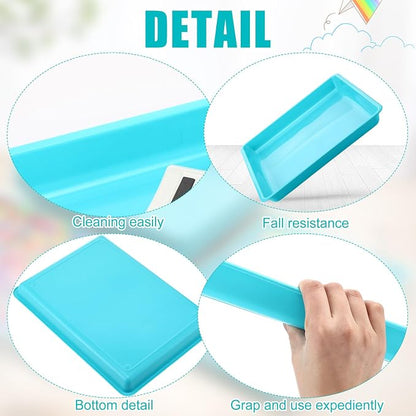 Hoteam 10 Pcs Flat Storage Organizer Tray Bin Paper Tray - Image 2