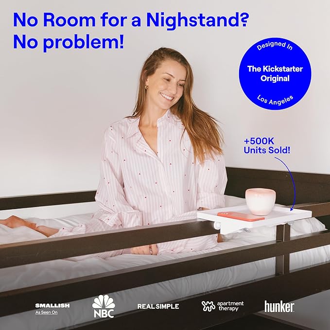 BedShelfie Bedside Shelf for Dorm Room Bunk Bed & Top Bunk, College Dorm Room - Image 2