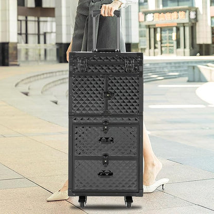 Cosmetic Train Case, Makeup Organizer Travel Case - Image 2