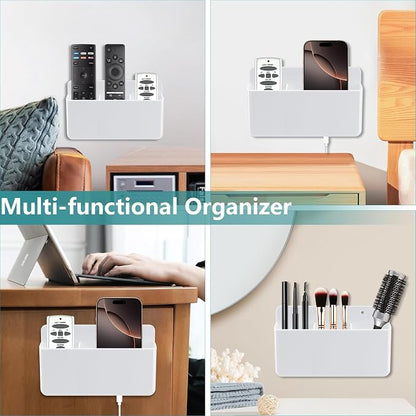 3 Slot Remote Control Holder, TV Remote Holder Wall Pen Storage Accessories - Image 5